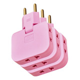 Kit 3 Adaptador De Tomada Benjamim 3 Conectores Pino Bipolar