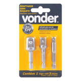 Kit 3 Adaptadores Soquete Parafusadeira Furadeira Vonder