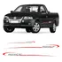 Kit 3 Adesivos Faixa Vw Saveiro Parati Surf Prata E Vermelho