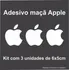Kit 3 Adesivos Logo Maçã Apple Mac Ios iPhone iPad iPod 3und
