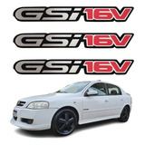 Kit 3 Adesivos Resinados Chevrolet Astra Gsi 16v Cromado