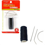 Kit 3 Agulhas 1 Linha De Costura P Entrelace Mega hair