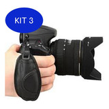 Kit 3 Alça De Mão Hand Grip Camera Dslr Strap Canon