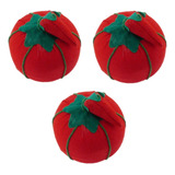 Kit 3 Alfineteiras Tomate Almofada Para Alfinetes C Afiador
