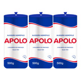 Kit 3 Algodão Hidrofilo Apolo Rolo 500g Atacado