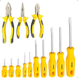 Kit 3 Alicate Corte Universal Bico 10 Chave Fenda Phillips