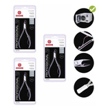 Kit 3 Alicates Cuticula Mundial 722 Prof Inox Original Nf