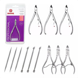 Kit 3 Alicates Mundial 777 3 Espatulas 3 Palitos 3 Corte