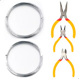 Kit 3 Alicates P Bijuterias 12 Metros Arame Alumínio 1mm