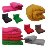 Kit 3 Almofada Futon Cadeira Sofá Espreguiçadeira Mostarda