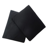 Kit 3 Almofadas Preto Apoio De Cabeça Joelho Costas Pilates