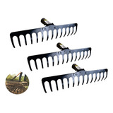 Kit 3 Ancinho Rastelo Reforçado Metal Tramontina 14d S cabo