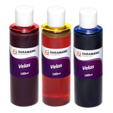 Kit 3 Anilina Corante Para Velas Vermelho Azul Amarelo 100ml