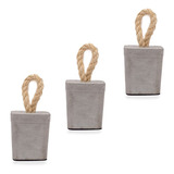 Kit 3 Aparador Peso De Porta Em Cimento Concreto 1 kg
