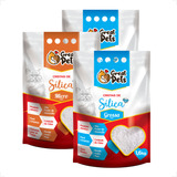 Kit 3 Areia Sílica Micro Cristais Para Gatos Great Pet 1 6kg