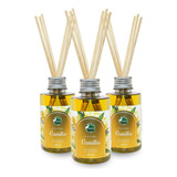 Kit 3 Aromatizador Ambiente Difusor Vanilla Baunilha 200ml