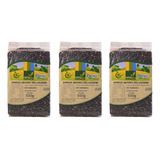 Kit 3 Arroz Negro Integral Orgânico Vácuo Coopernatural 500g