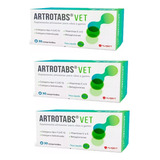 Kit 3 Artrotabs Vet 30 Compr Avert Suplemento Cães E Gatos