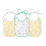 Kit 3 Babador Felpudo Estampado Impermeavel Ajustável