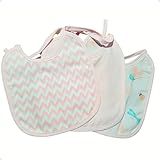 Kit 3 Babadores Impermeáveis Alientação Bebê Menino Meninas Estampa Meninas