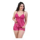Kit 3 Baby Doll Pijama Dormir Linha Noite Renda Sensual