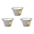 Kit 3 Balde Metálico Concreto Construção 10 Litros Vonder