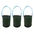 Kit 3 Baldes De Lona Fundo De Nylon Para Ferramentas Pesca