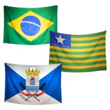 Kit 3 Bandeiras Brasil Teresina Piauí