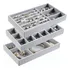 Kit 3 Bandejas Porta Joias Veludo Organizadora Bijuterias Cor Porta Joias Cinza