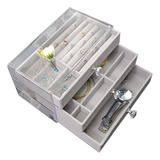 Kit 3 Bandejas Porta Joias Veludo Organizadora Bijuterias