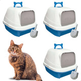 Kit 3 Banheiro Fechado P Gato Mec 40x42x50cm
