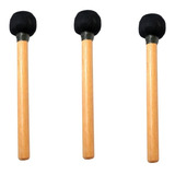 Kit 3 Baqueta Maçaneta Gope Surdo Ponta Forrada Ba17
