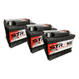 Kit 3 Baterias Stroke Power 80ah 12v Free Som Automotivo