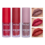 Kit 3 Batons Líquido Matte Escolha Sua Cor Belle Angel