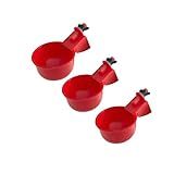 Kit 3 Bebedouro Para Aves Controle Automatico Nivel De Agua Ideal Para Galinheiro Fazenda Gaiola -Vermelho- Pequeno-
