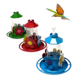 Kit 3 Bebedouros Beija Flores Colibri 250ml Poleiros Bandeja