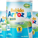 Kit 3 Bebida De Arroz Rice Milk 500g   5l Baunilha   Unilife