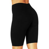 Kit 3 Bermuda Ciclista Cotton Feminina Academia Short Fitnes