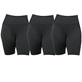 Kit 3 Bermuda Ciclista Suplex Estampada Ou Lisa Academia Ginastica PRETO PRETO PRETO GG