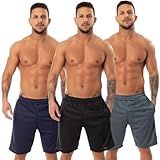 Kit 3 Bermuda Esportiva Academia Corrida Treino Bolso Lisa Masculina BR Alfa G Regular Regular Multicolorido