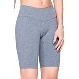 Kit 3 Bermuda Feminina Ciclista Cintura Alta Grossa Flexivel