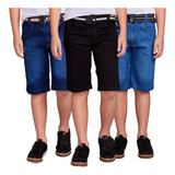 Kit 3 Bermuda Jeans