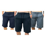 Kit 3 Bermudas De Moletom Academia