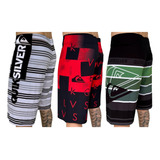 Kit 3 Bermudas Elastano
