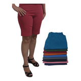 Kit 3 Bermudas Feminina Uniforme Copeira Faxineira Doméstica