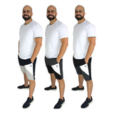 Kit 3 Bermudas Homem Estiloso Shorts