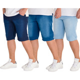 Kit 3 Bermudas Jeans