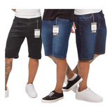 Kit 3 Bermudas Jeans