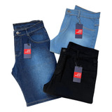 Kit 3 Bermudas Jeans