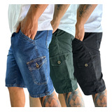 Kit 3 Bermudas Masculina